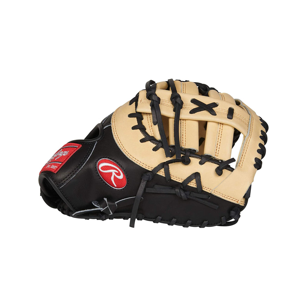 Rawlings Heart of the Hide 13” First Base Mitt | Single-Post Double-Bar Web | Camel/Black | Pro-Grade Leather product image