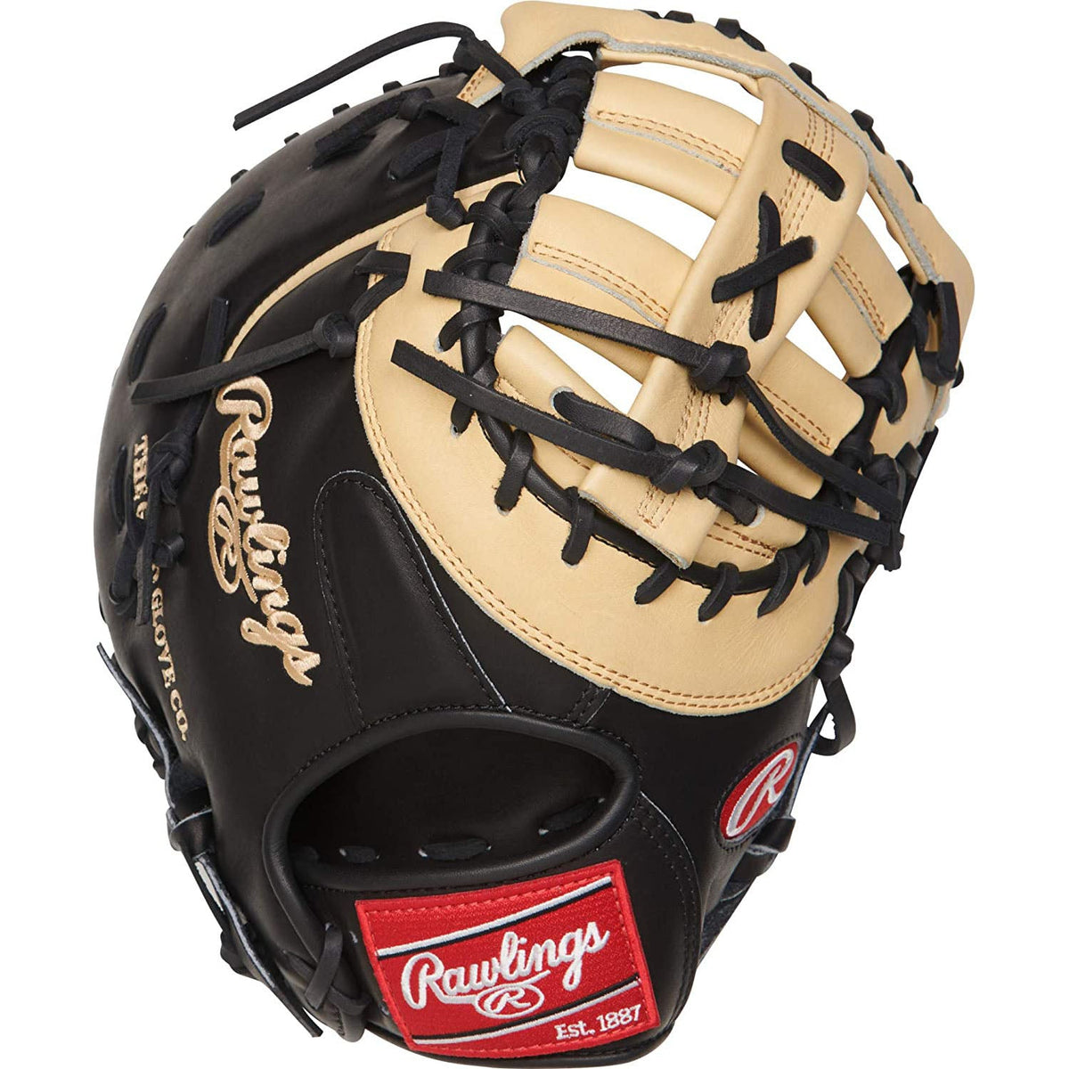 Rawlings Heart of the Hide 13” First Base Mitt | Single-Post Double-Bar Web | Camel/Black | Pro-Grade Leather product image