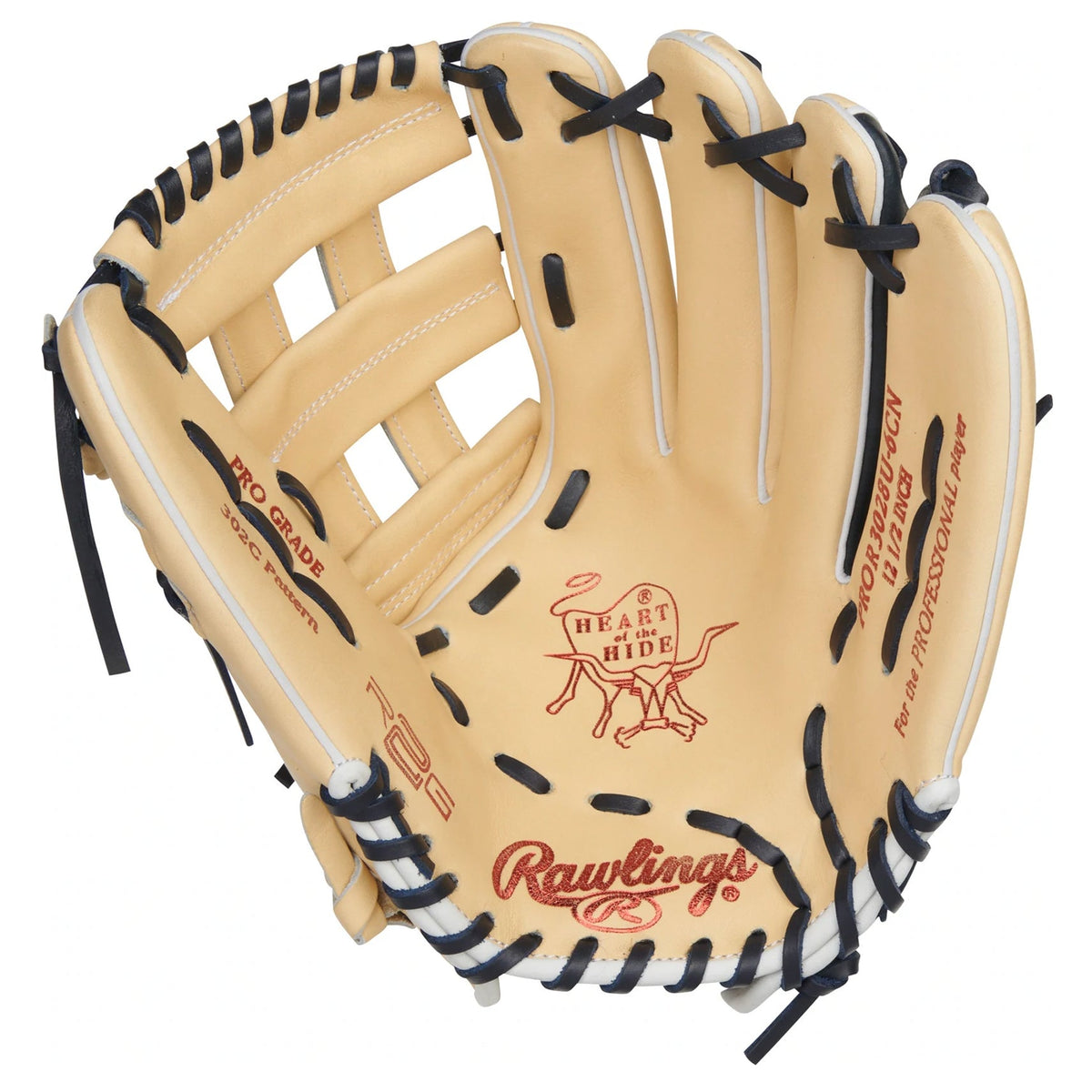 Rawlings Heart of the Hide 12.5" Contour Fit Outfield Baseball Glove - PROR3028U-6CN product image 2, provided for visual