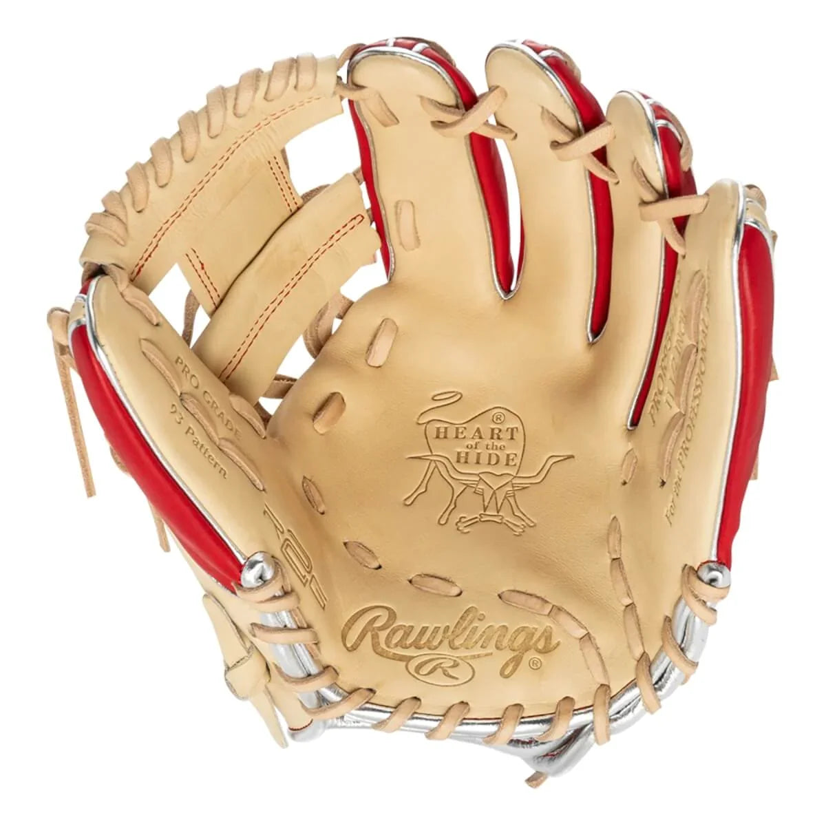 Rawlings Heart of the Hide® 11.5-inch Glove Blonde/Red - (PROR934-2CS) product image 2, provided for visual reference and