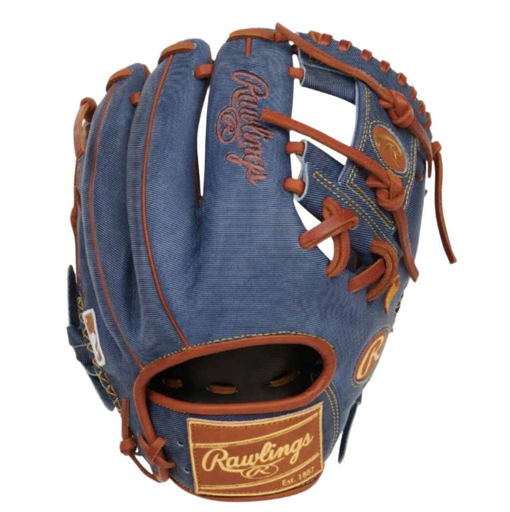 Rawlings Heart Of The Hide Pro Label Denim Series Baseball Gloves product image 5, provided for visual reference and product