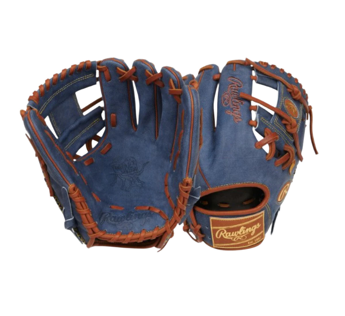 Rawlings Heart Of The Hide Pro Label Denim Series Baseball Gloves product image 6, provided for visual reference and product