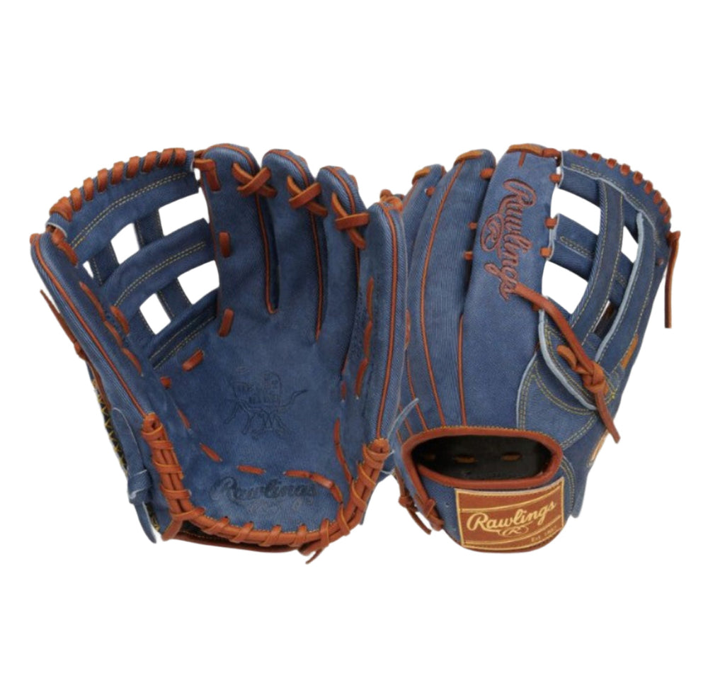 Rawlings Heart Of The Hide Pro Label Denim Series Baseball Gloves product image 4, provided for visual reference and product