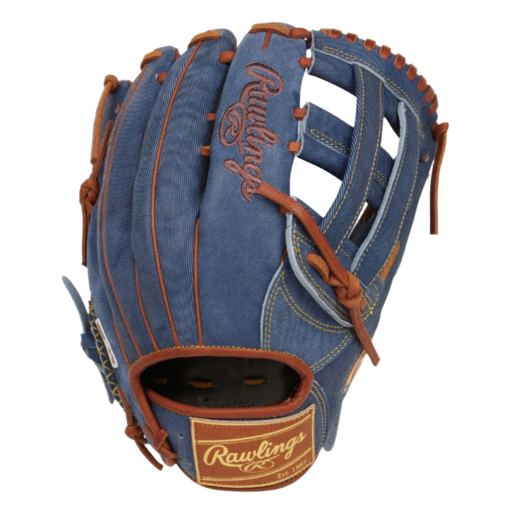 Rawlings Heart Of The Hide Pro Label Denim Series Baseball Gloves product image 3, provided for visual reference and product