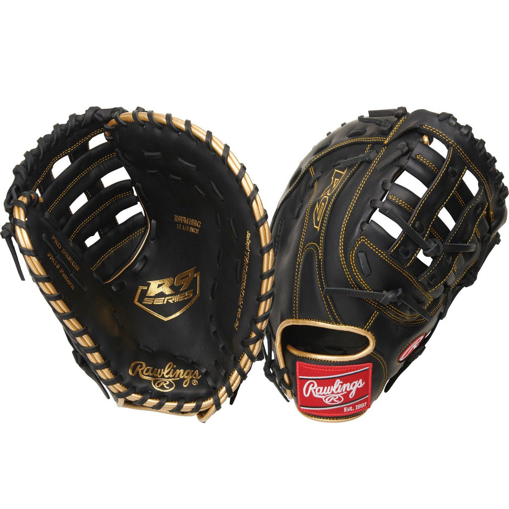 Rawlings R9 Gold Glove 12.5" Baseball First Base Mitt - R9FM18BG product image 1, provided for visual reference and product
