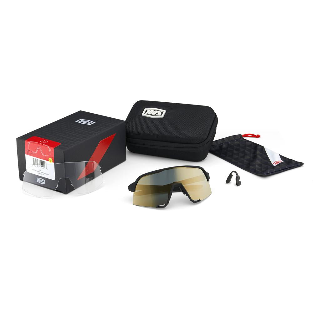 100% S3® Neon Orange HiPER® Red Multilayer Mirror Lens + Clear Lens Included product image 4, provided for visual reference