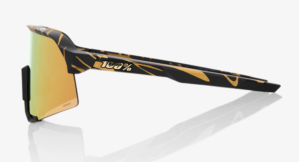 100% S3® Peter Sagan LE Metallic Gold Flake HiPER Gold Mirror + Lens product image 3, provided for visual reference and