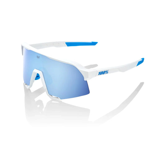 100% S3 SE Movistar Team White HiPER® Blue Multilayer Mirror Lens 60005-00013 product image 1, provided for visual reference