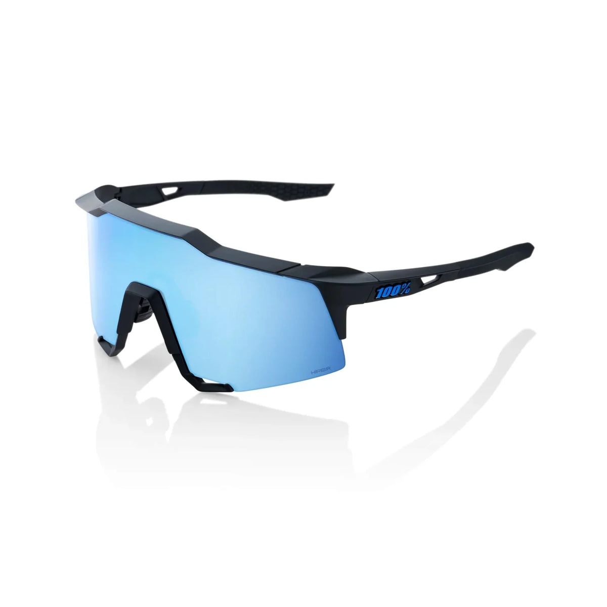 100% SPEEDCRAFT® Matte Black HiPER® Blue Multilayer Mirror Lens 60007-00004 product image 1, provided for visual reference