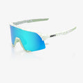 100% S3 LE Elly 2 Sunglasses – Polished Light Green Frame with Blue Topaz Mirror Lens product image 1, provided for visual