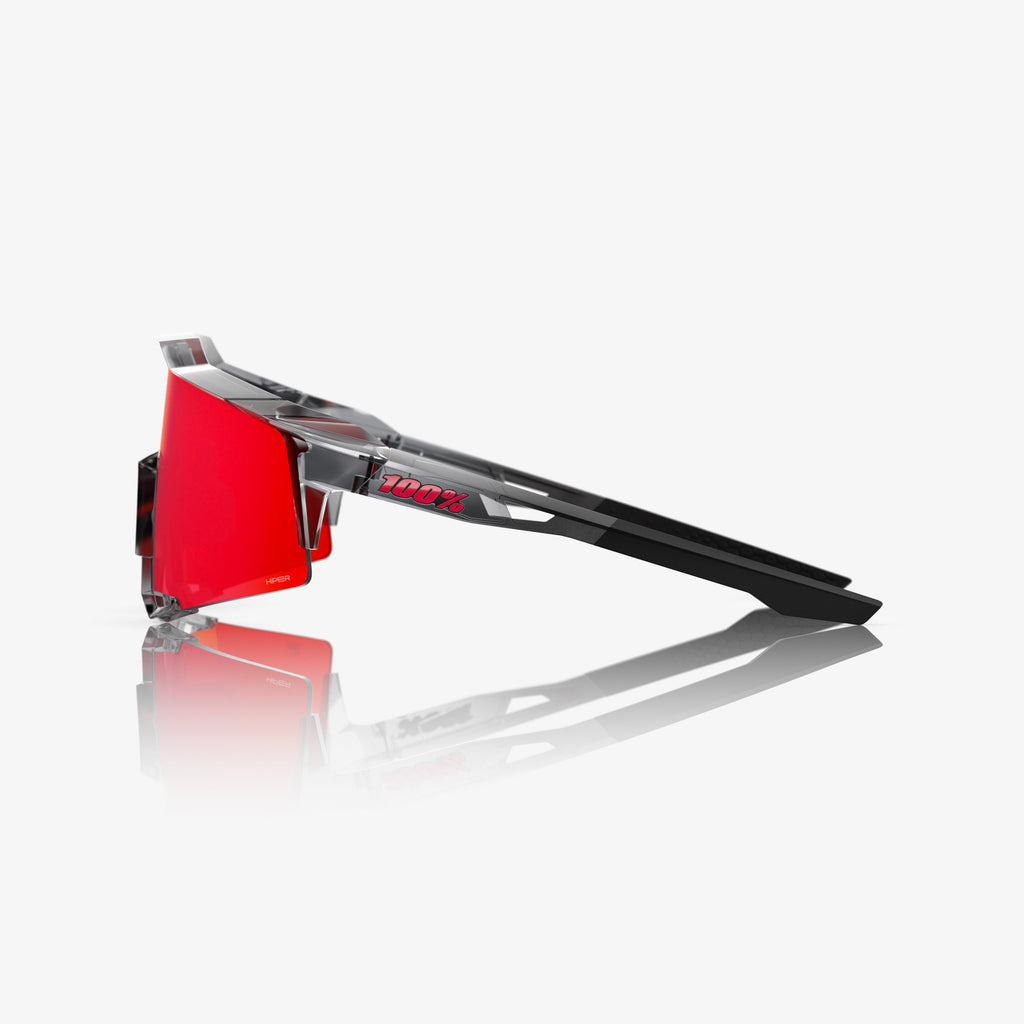 100% SPEEDCRAFT MLB Authentic Sunglasses – Polished Translucent Grey Frame with HiPER® Fire Red Mirror Lens | Performance
