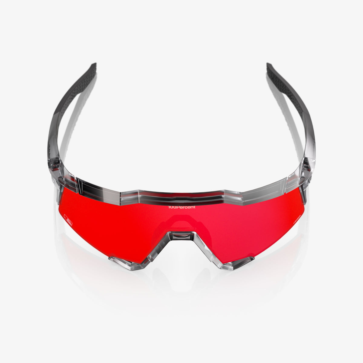 100% SPEEDCRAFT MLB Authentic Sunglasses – Polished Translucent Grey Frame with HiPER® Fire Red Mirror Lens | Performance