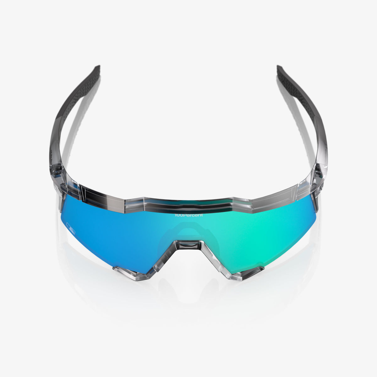 100% SPEEDCRAFT MLB Authentic Sunglasses – Polished Translucent Grey Frame with Blue Topaz Mirror Lens | Performance Sports
