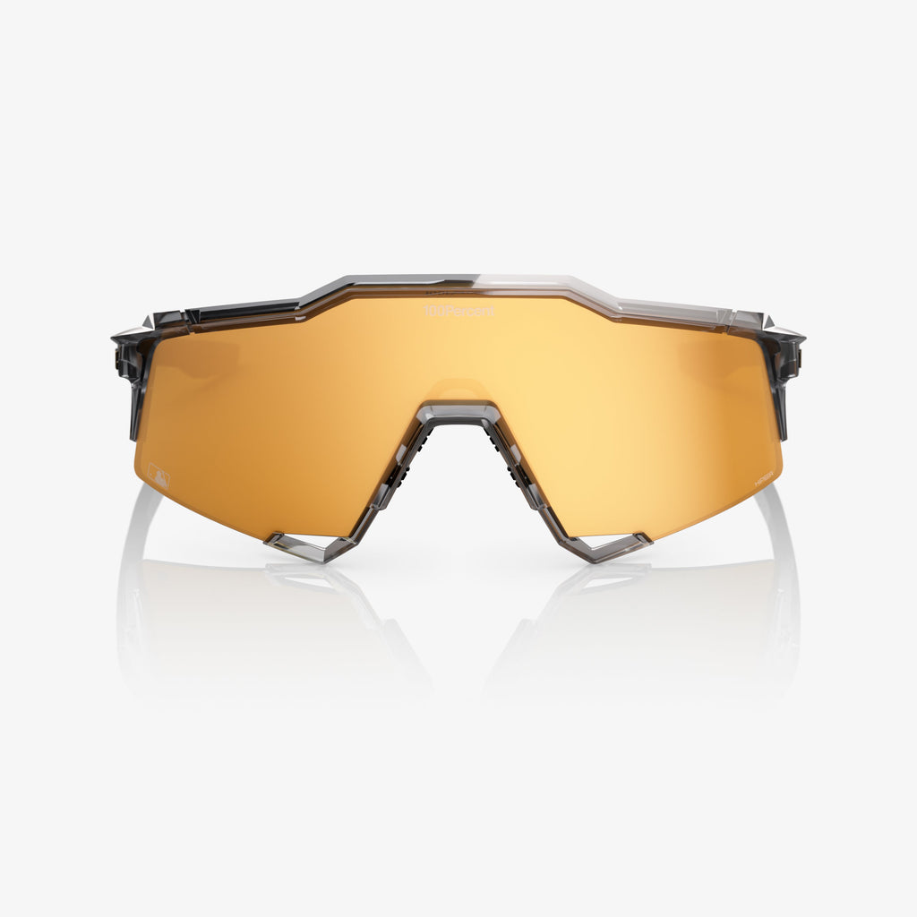 100% SPEEDCRAFT MLB Authentic Performance Sunglasses – Polished Translucent Grey Frame with HiPER 24K Gold Mirror Lens |