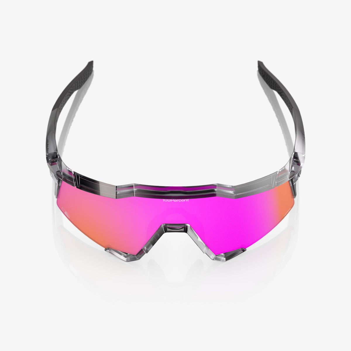 100% SPEEDCRAFT MLB Authentic Sunglasses – Polished Translucent Grey Frame with HiPER® Vital Pink Mirror Lens | Performance