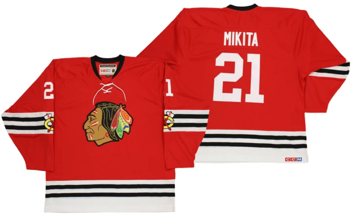 CCM Chicago Blackhawks Stan Mikita Team Classic Vintage Jersey product image 2, provided for visual reference and product