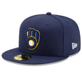 Milwaukee Brewers New Era Navy Home Authentic Collection On-Field 59FIFTY Fitted Hat product image 1, provided for visual