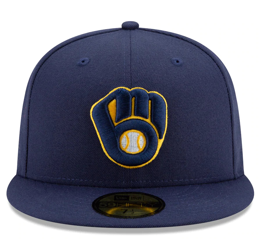 Milwaukee Brewers New Era Navy Home Authentic Collection On-Field 59FIFTY Fitted Hat product image 4, provided for visual