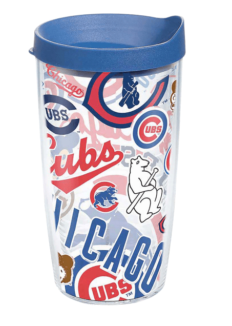 Chicago Cubs All Over Print 16 oz. Tervis Tumbler product image 1, provided for visual reference and product detail review