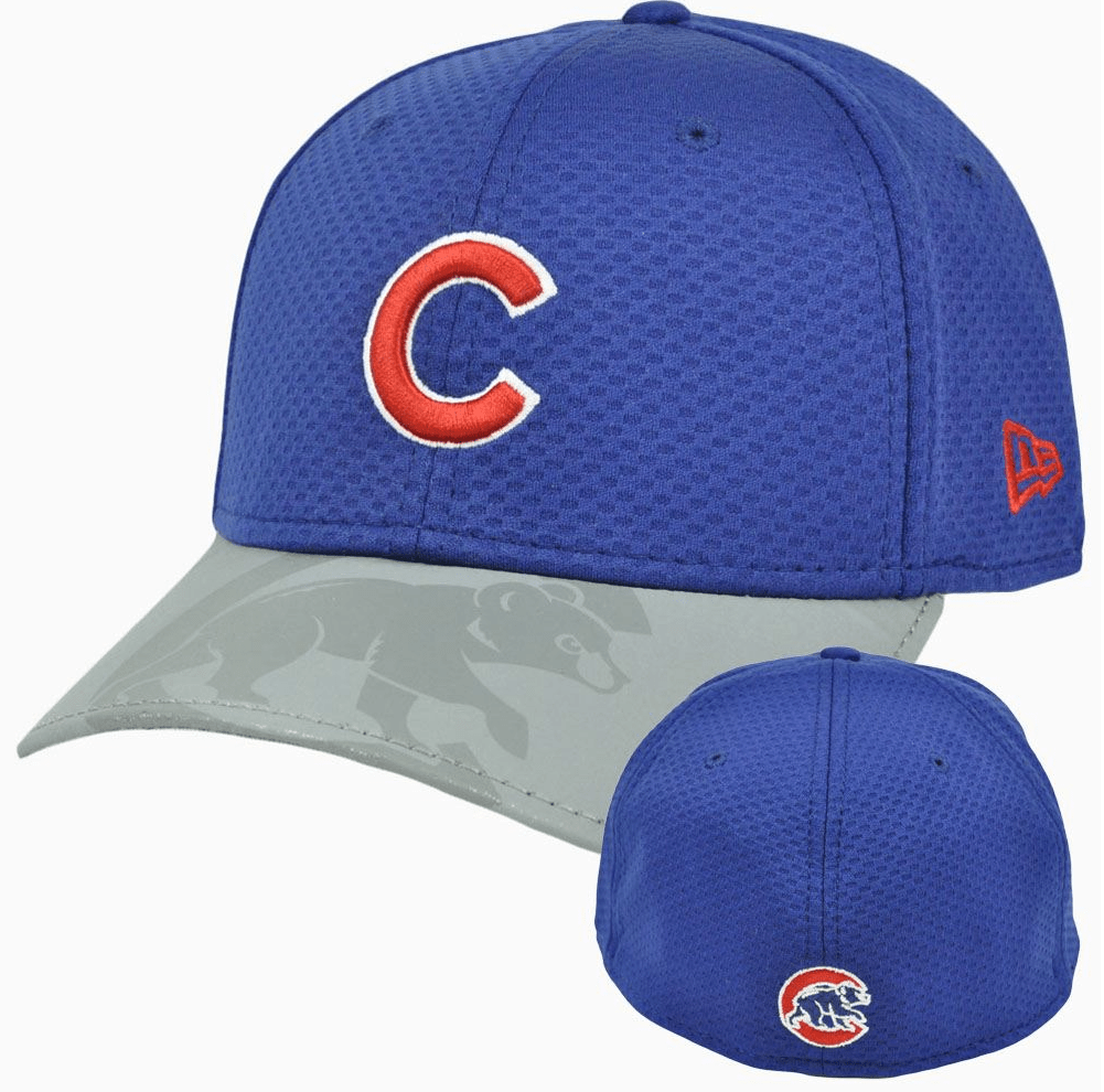 Chicago Cubs MLB New Era 39Thirty Metallic Motion Stretch Flex Fit Hat product image 1, provided for visual reference and