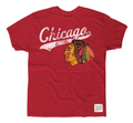 Chicago Blackhawks Script Tailswoop T-Shirt by Retro Brand product image 1, provided for visual reference and product detail