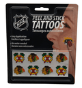 Chicago Blackhawks 8-Pc Tattoo Set product image 1, provided for visual reference and product detail review