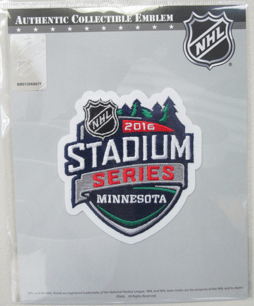 2016 NHL Stadium Series Logo Patch (Minnesota) product image 2, provided for visual reference and product detail review