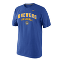 Milwaukee Brewers Nike Royal Home Practice T-Shirt for Men product image 1, provided for visual reference and product detail