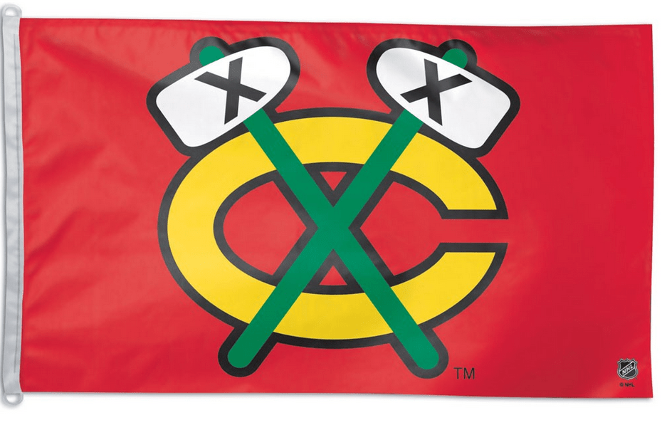 Chicago Blackhawks TOMAHAWK Flag - Team 3' X 5' product image 1, provided for visual reference and product detail review