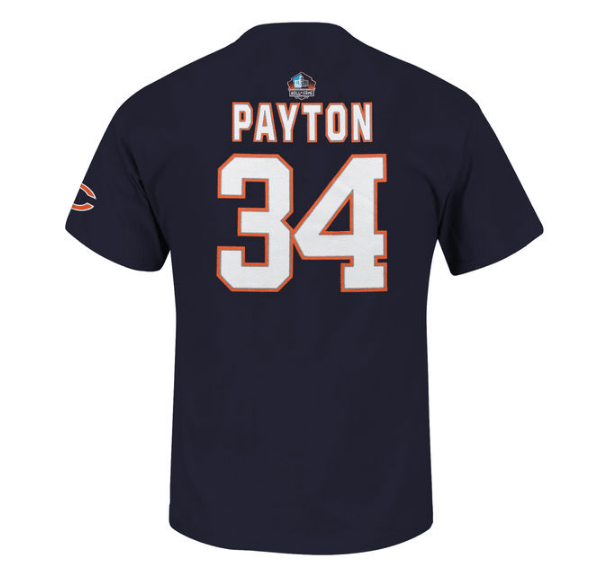 Walter Payton Chicago Bears Hall Of Fame Eligible Receiver Player T-Shirt product image 2, provided for visual reference and