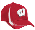 Wisconsin Badgers Adidas Coach's 14 Sideline Flex fit Hat product image 1, provided for visual reference and product detail