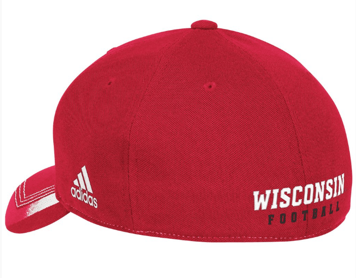 Wisconsin Badgers Adidas Coach's 14 Sideline Flex fit Hat product image 2, provided for visual reference and product detail
