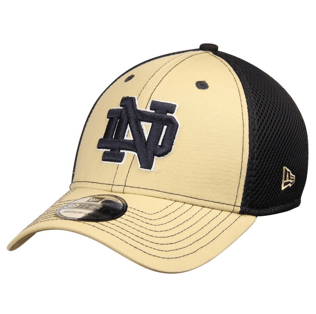 New Era Gold/Navy Notre Dame Fighting Irish Team Front Neo 39THIRTY Flex Hat product image 3, provided for visual reference