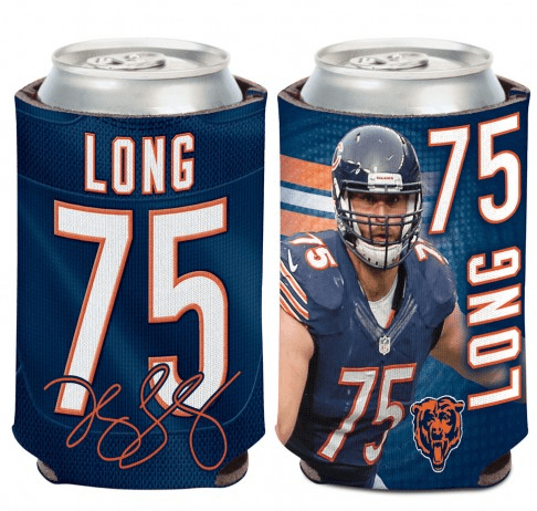 Kyle Long Chicago Bears 12 oz. Can Coozie By Wincraft product image 1, provided for visual reference and product detail