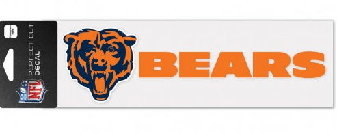 Chicago Bears Wordmark 3"X10" Perfect Cut Decal By Wincraft product image 1, provided for visual reference and product