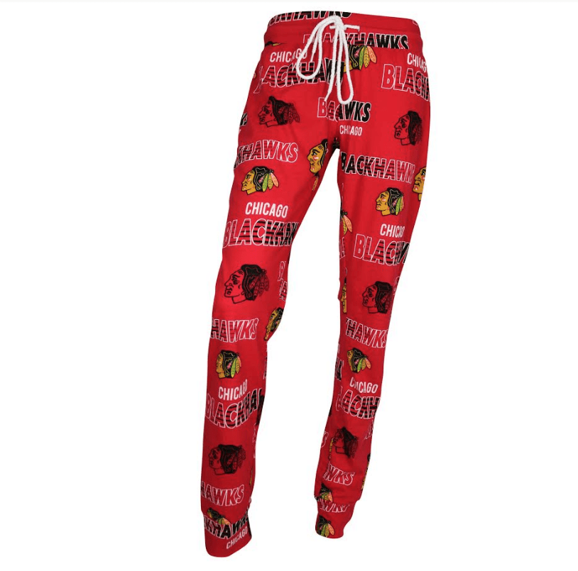 Chicago Blackhawks Womens Sweep Printed Pajama Pants By Concepts Sport product image 1, provided for visual reference and