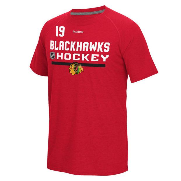 Youth Chicago Blackhawks Jonathan Toews Reebok Red Freeze Speedwick Name & Number T-Shirt product image 3, provided for