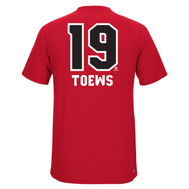 Child Chicago Blackhawks Jonathan Toews Reebok Red Freeze Speedwick Name & Number T-Shirt product image 2, provided for
