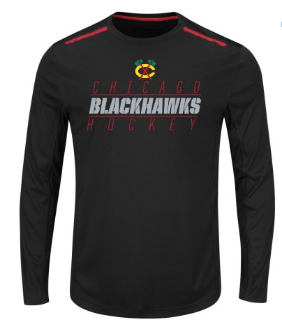 Chicago Blackhawks Quick Whistle Long Sleeve Cool Base T-Shirt By Majestic for Men product image 1, provided for visual