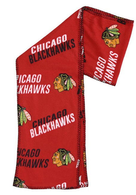 Chicago Blackhawks NHL Wildcard Microfleece Scarf product image 1, provided for visual reference and product detail review