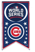 Chicago Cubs 2016 World Series Banner Souvenir Pin product image 1, provided for visual reference and product detail review
