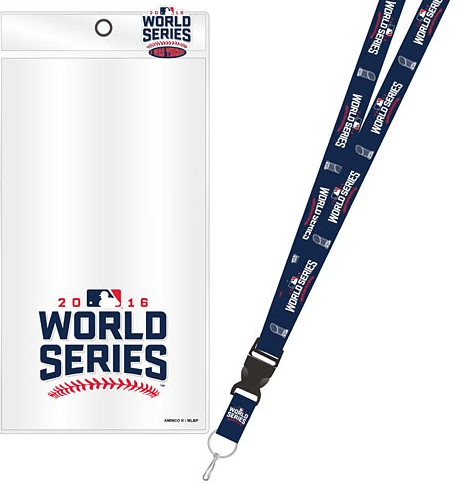 Chicago Cubs 2016 World Series Lanyard w/ Ticker Holder and Souvenir Pin product image 1, provided for visual reference and