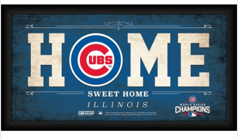 Chicago Cubs 2016 World Series Champions Framed 6x12 Home Sweet Home Sign product image 1, provided for visual reference and