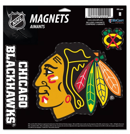 Chicago Blackhawks 11X11 3 Pack Magnet Sheet By Wincraft product image 1, provided for visual reference and product detail