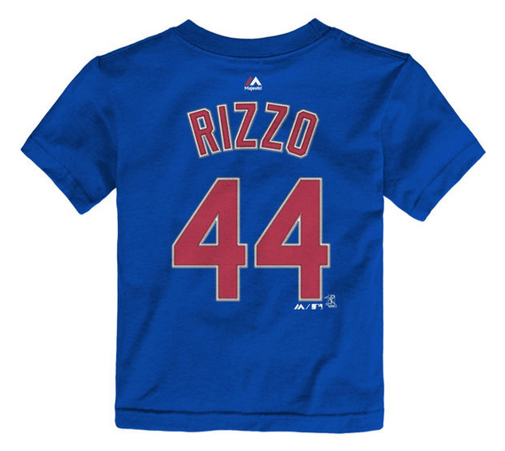 Toddler Majestic Anthony Rizzo Chicago Cubs Royal Player Name & Number T-Shirt product image 3, provided for visual