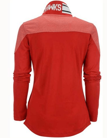 Chicago Blackhawks 1/4 Zip Red Performance Jacket for Women product image 2, provided for visual reference and product