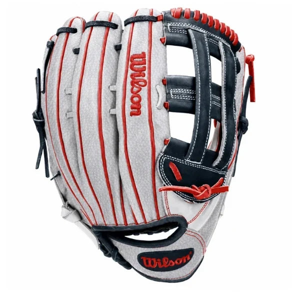 Wilson A1000SP 1922 Rocket SMU 13-Inch Slowpitch Softball Glove | White/Navy/Red product image 1, provided for visual