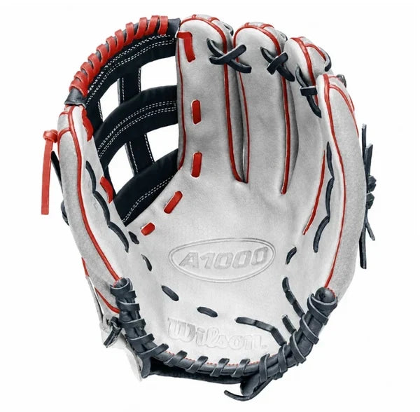 Wilson A1000SP 1922 Rocket SMU 13-Inch Slowpitch Softball Glove | White/Navy/Red product image 3, provided for visual