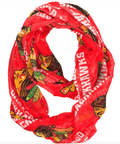 Chicago Blackhawks Womens Sheer Infinity Scarf-Red product image 1, provided for visual reference and product detail review