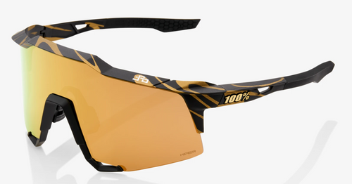 100% SPEEDCRAFT® Peter Sagan LE Metallic Gold Flake HiPER Gold Mirror + Lens product image 2, provided for visual reference